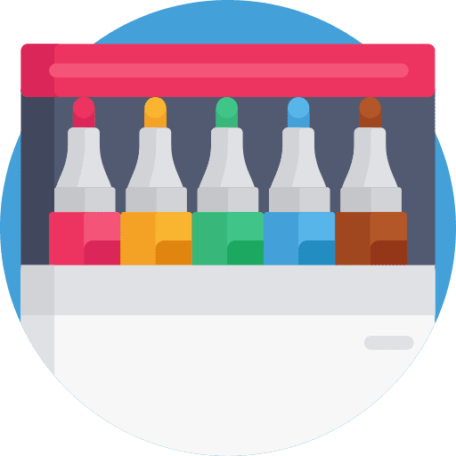 Colored pencils draw art and design drawing icon