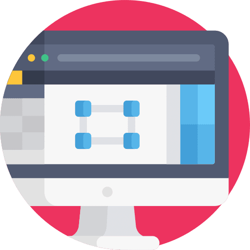 Computer interface screen web design icon