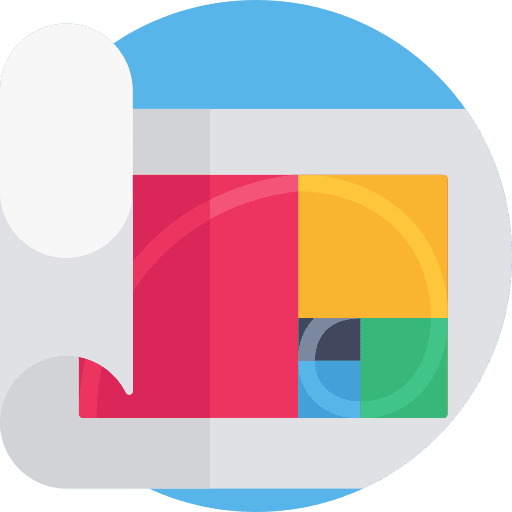 Golden ratio luminance sheet golden ratio icon