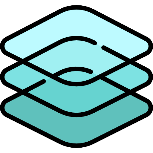 Dimensions dimensions electronics layers icon