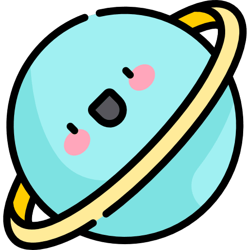 Planet astronomy saturn education icon