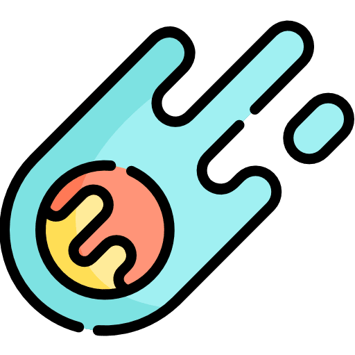 Comet meteor astronomy miscellaneous icon