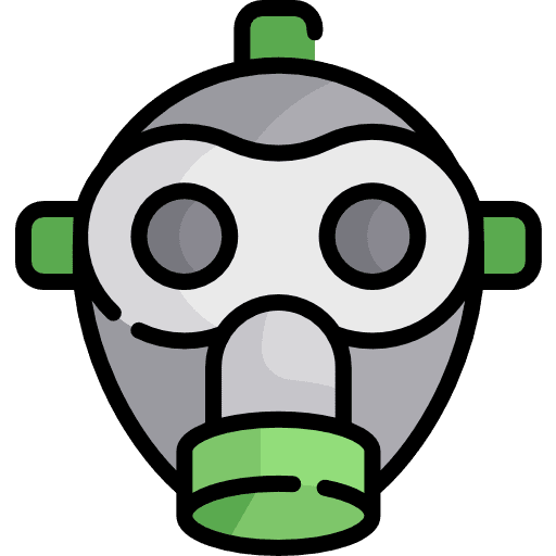 Gas mask toxic healthcare and medical mask icon