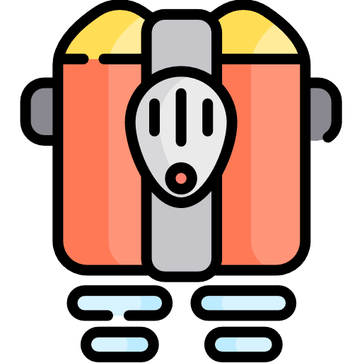 Jetpack electronics science futuristic icon