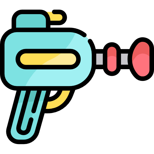 Laser toy guns science fiction icon