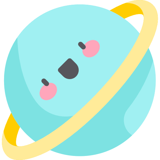 Planet nature astronomy education icon