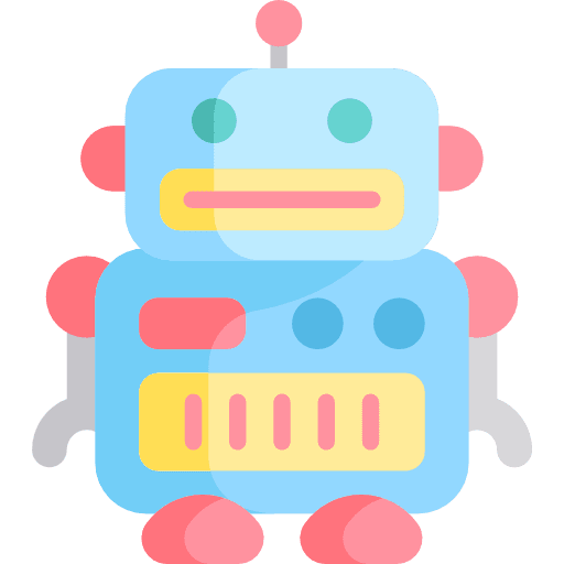 Robot baby toy computer robotic icon