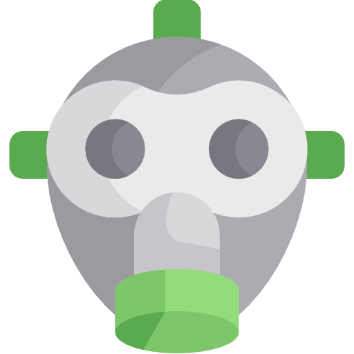 Gas mask healthcare and medical firefighter toxic icon