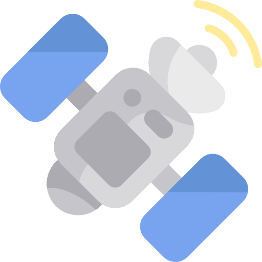 Satellite signal wireless connectivity transportation icon