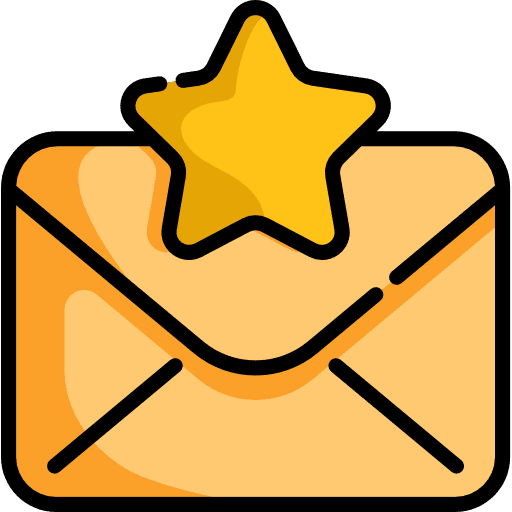 Favourite message favourite letter icon