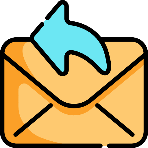 Forward letter communications email icon
