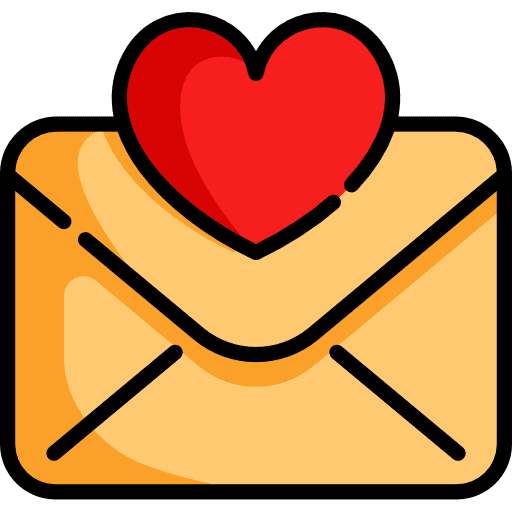 Heart mail letter email icon