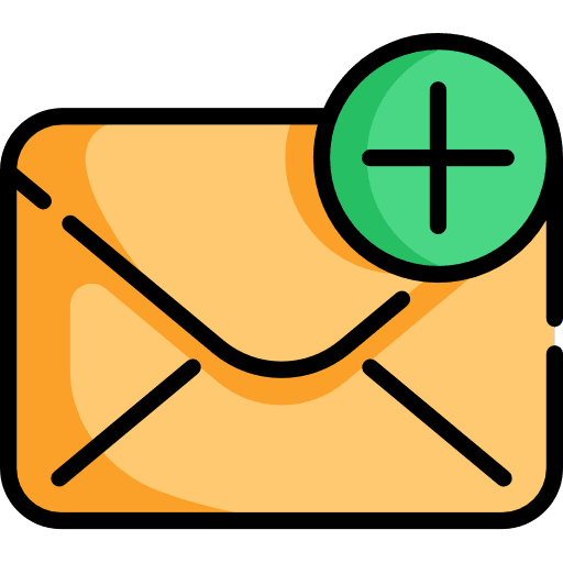 Plus mail plus message icon
