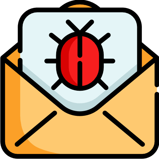 Virus virus communications letter icon