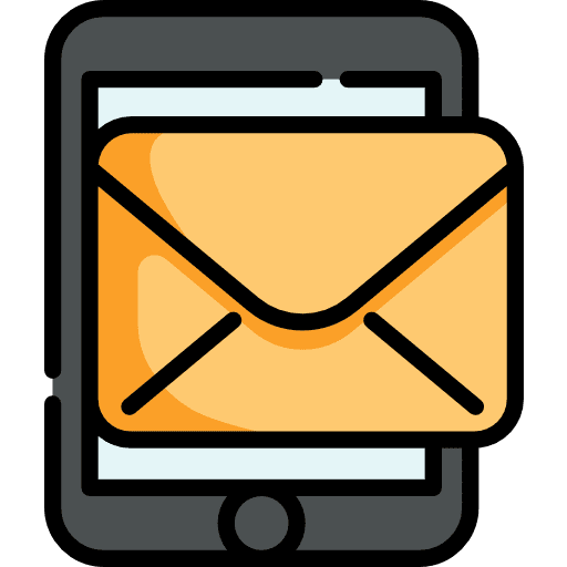 Mobile send letter document icon