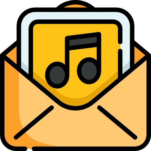 Music letter email document icon