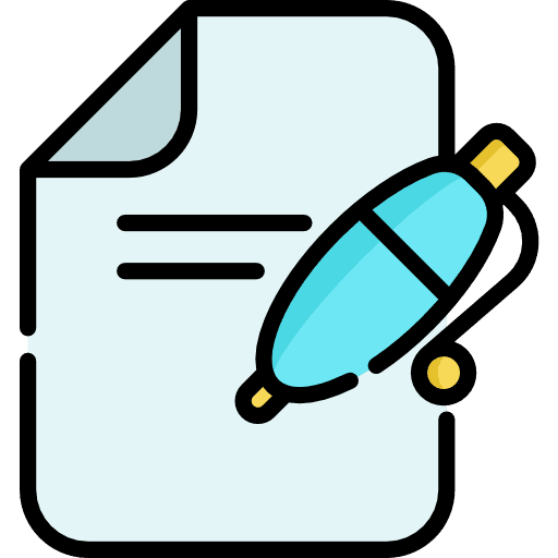 Write pen file contract icon