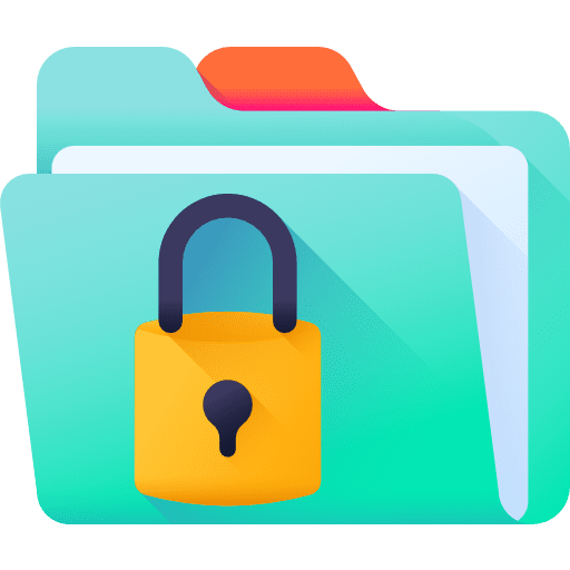 Folder interface security data icon