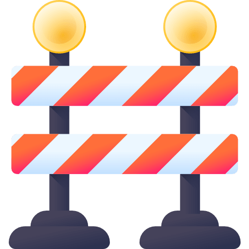 Signaling signaling traffic barrier sign icon