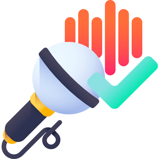 Voice sing voice microphone icon