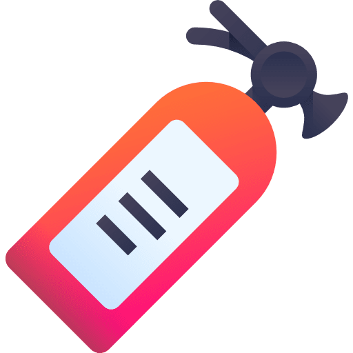 Fire extinguisher safety tool save icon
