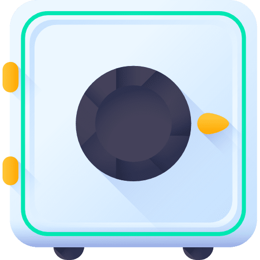 Safe box business and finance finances closed icon