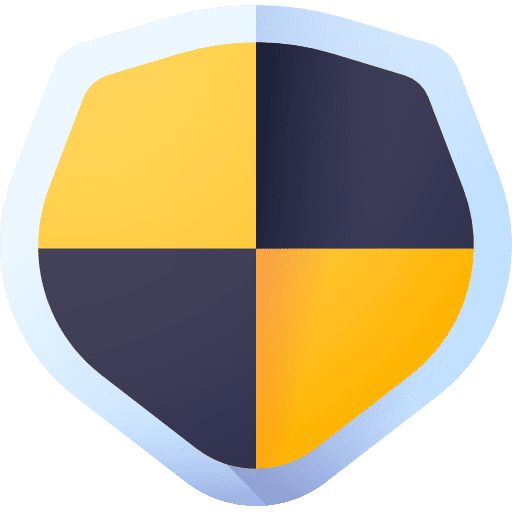 Shield protection shapes save icon