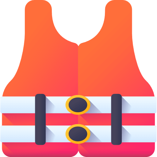 Life jacket vest holidays jacket icon