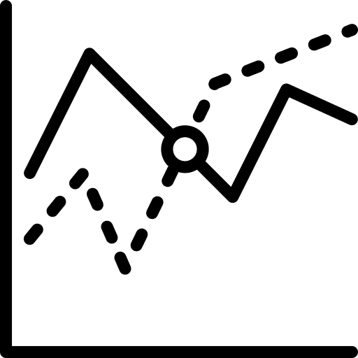Graph statistics comparative business icon