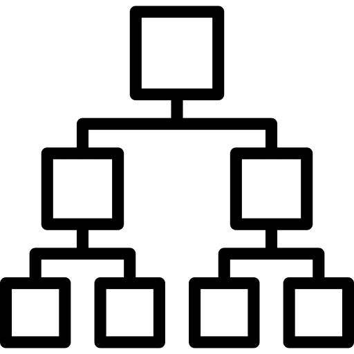 Hierarchical structure diagram active directory hierarchical structure icon