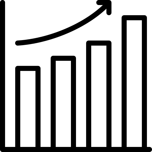 Bar graphic business and finance business icon