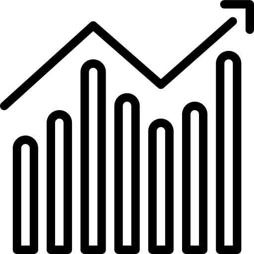 Growth business bars graphic bars graphics icon