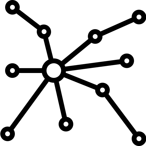 Network business and finance pie chart pie graphic icon