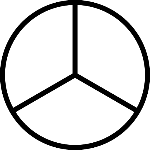 Pie chart stats graphical finances icon