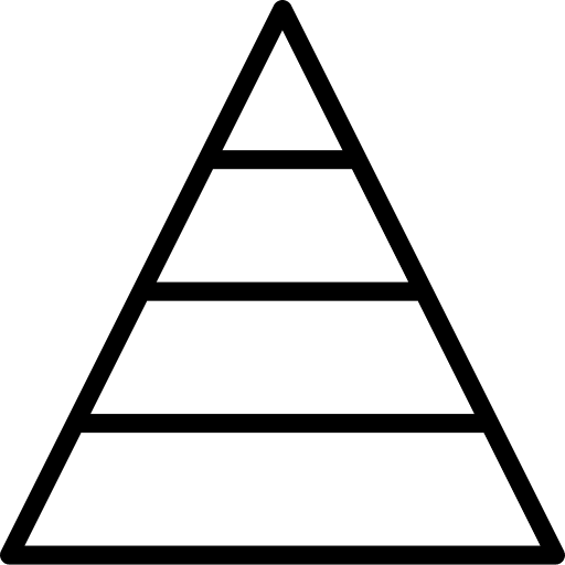 Pyramid pyramid business statistics icon