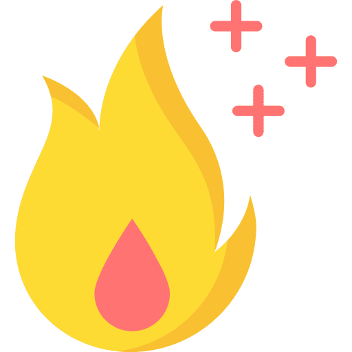 Burn flame burn wellness icon