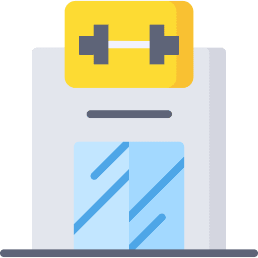 Gym exercise sports and competition sport icon