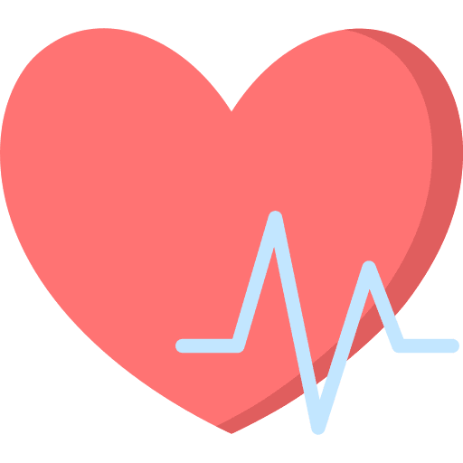 Heart rate heart beats love medical icon