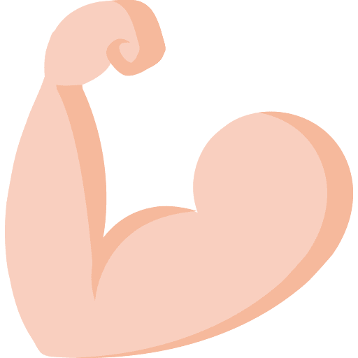 Muscle hand muscle sports and competition icon