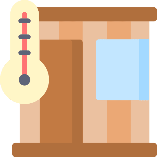 Sauna wellness treatment heat icon