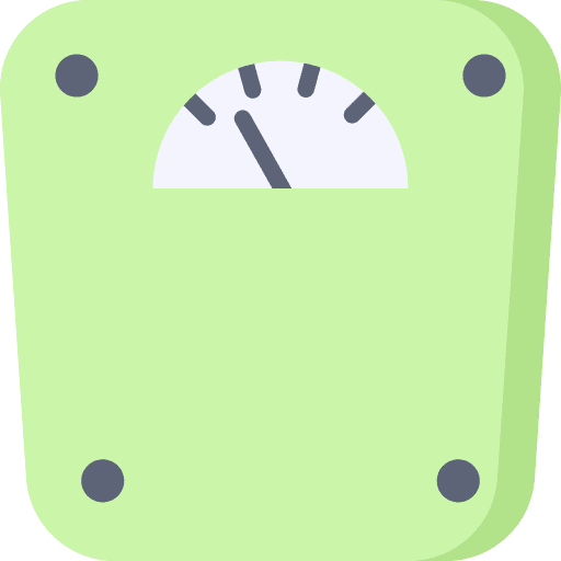 Scale weighing wellness body scale icon