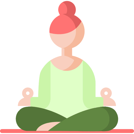 Yoga position relaxation people wellness icon