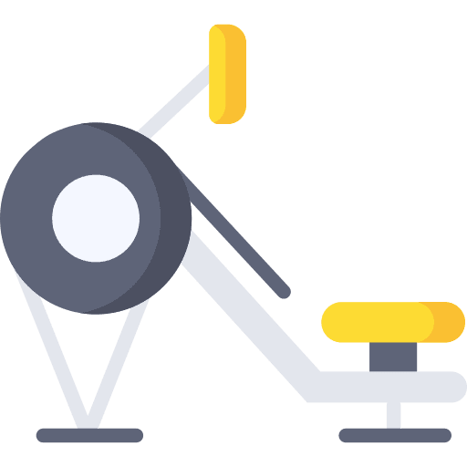 Rowing machine sports and competition gym icon