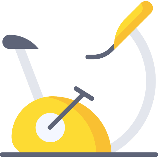 Stationary bike sports and competition bike wellness icon