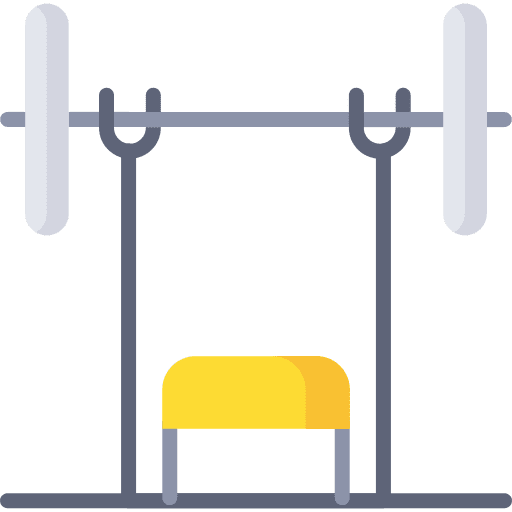 Barbell exercise fitness weighing icon