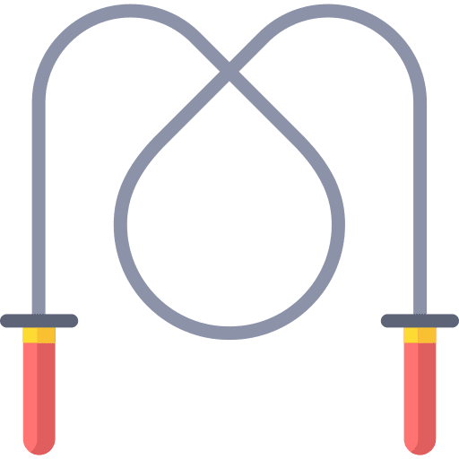 Jumping rope gym jumping skipping rope icon