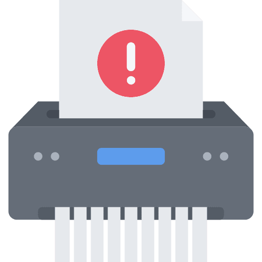 Archive office utensils paper shredder electronics icon