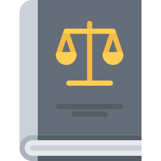 Book constitution law court icon