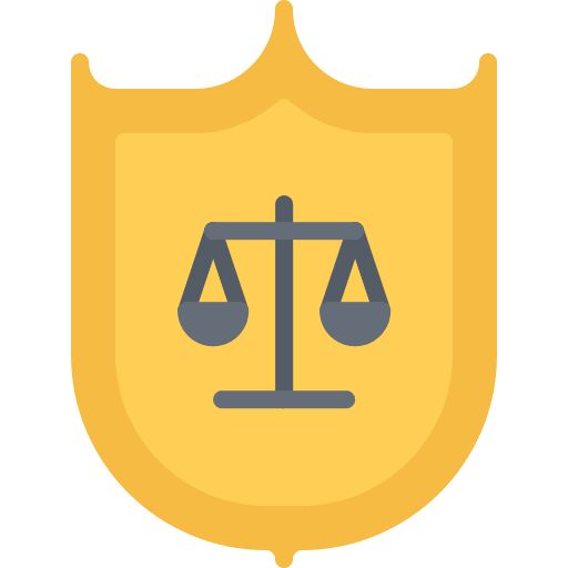 Badge protection justice shield icon