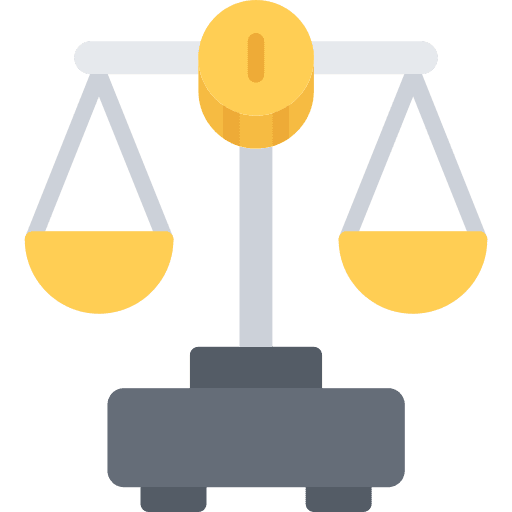 Balance balance justice scale money icon